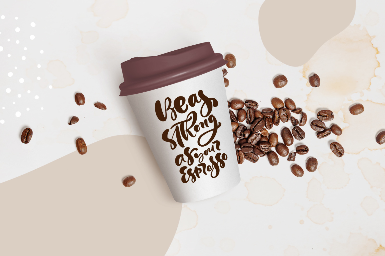 Download Coffee Time Svg In Lettering On Yellow Images Creative Store