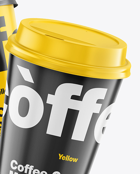 Glossy Coffee Cups Mockup PSD #6