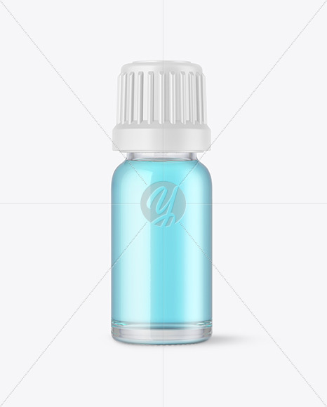 Free Clear Glass Bottle Mockup