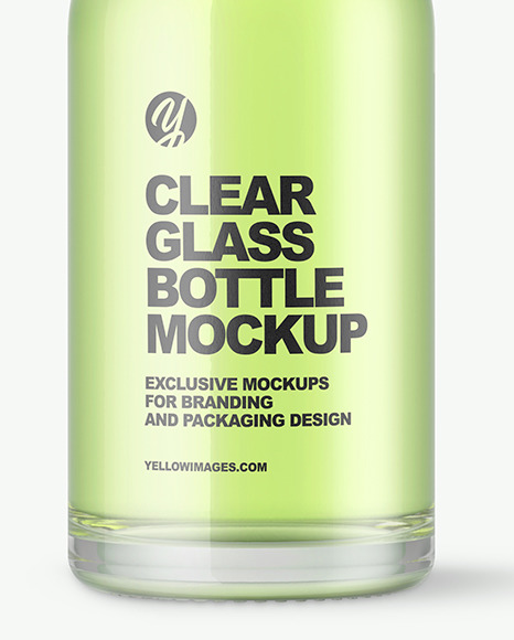 Download Clear Glass Bottle Mockup In Bottle Mockups On Yellow Images Object Mockups Yellowimages Mockups