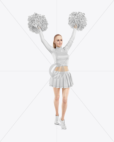 Free Cheerleader Girl Mockup