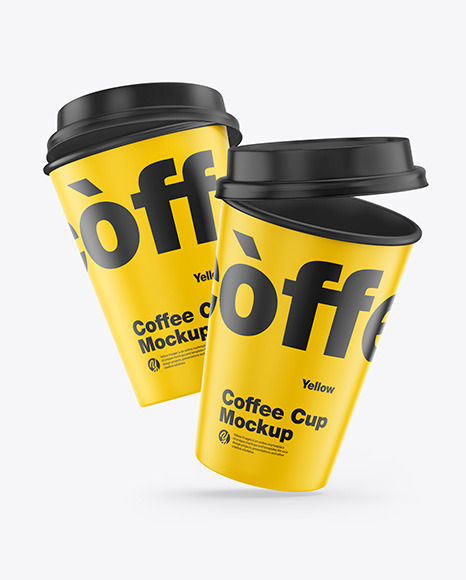 Download Matte Coffee Cups Mockup In Cup Bowl Mockups On Yellow Images Object Mockups PSD Mockup Templates