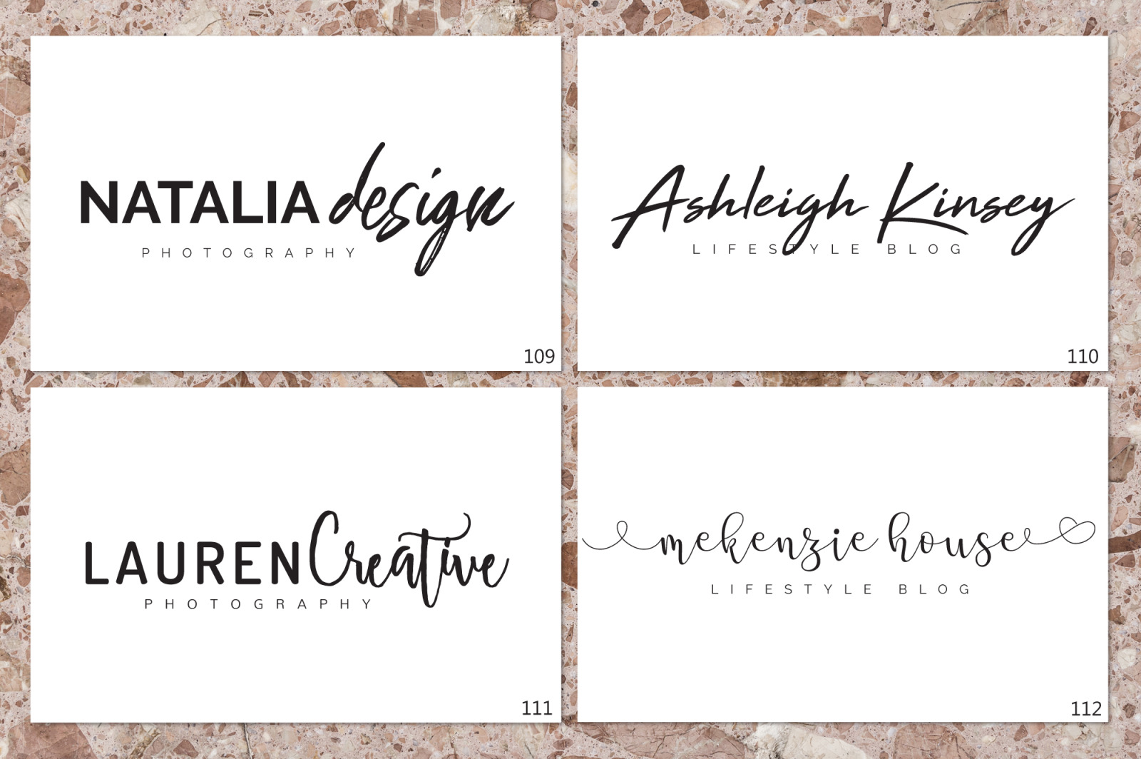 120 Elegant Branding Logo Pack on Yellow Images Creative Store