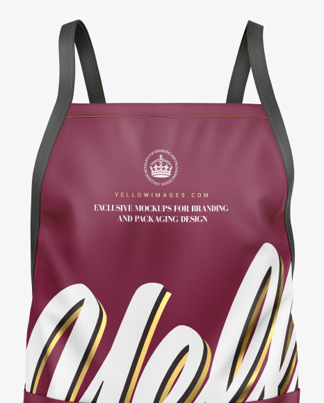 Download Apron With Leather Parts Mockup Top View ...