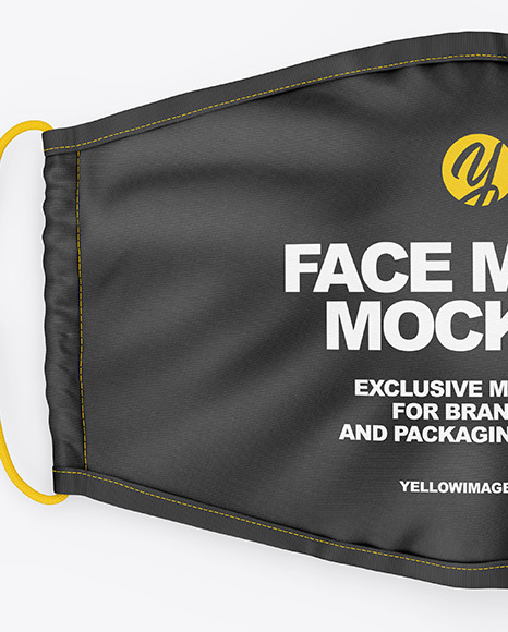 Download Face Mask Mockup In Apparel Mockups On Yellow Images Object Mockups PSD Mockup Templates