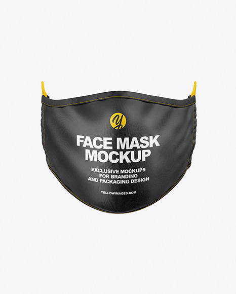 Download Face Mask Mockup In Apparel Mockups On Yellow Images Object Mockups