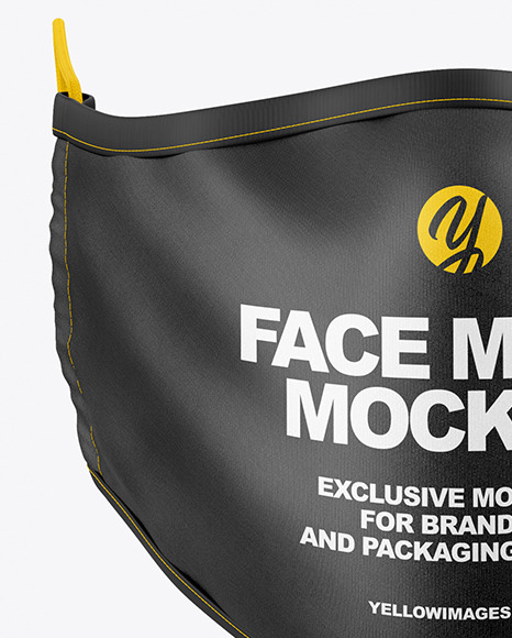 Download Face Mask Mockup In Apparel Mockups On Yellow Images Object Mockups