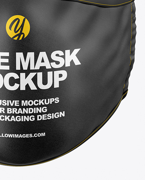 Download Face Mask Mockup In Apparel Mockups On Yellow Images Object Mockups