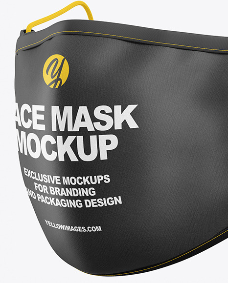 Download Mouth Mask Mockup Free Download - Face Mask With Elastic ...