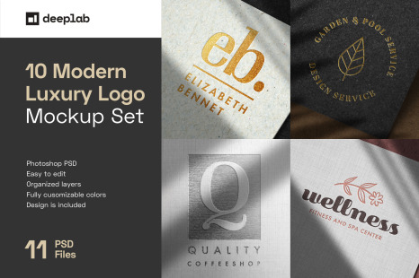 Modern Luxury Logo Mockup Set 1 In Stationery Mockups On Yellow Images Creative Store