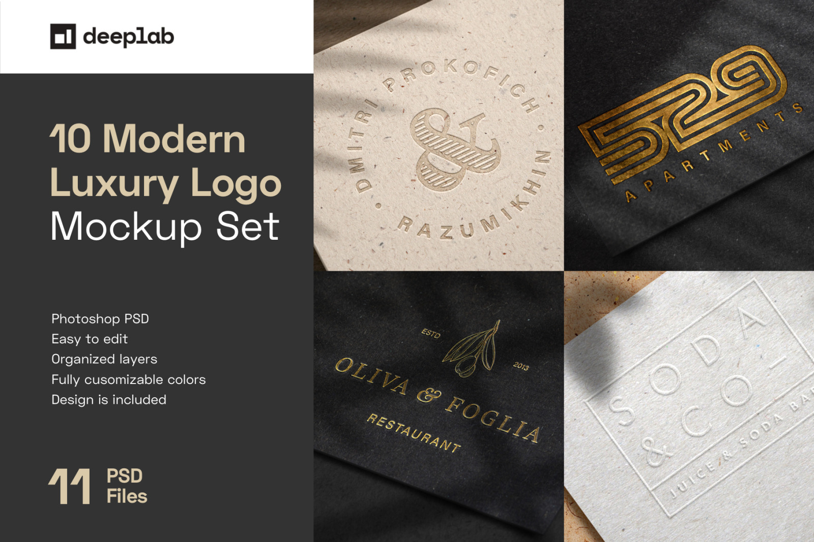 Download Modern Luxury Logo Mockup Set 2 In Stationery Mockups On Yellow Images Creative Store PSD Mockup Templates