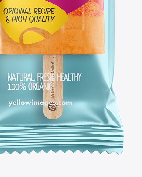 Download Fruit Ice Lolly Mockup In Flow Pack Mockups On Yellow Images Object Mockups Yellowimages Mockups