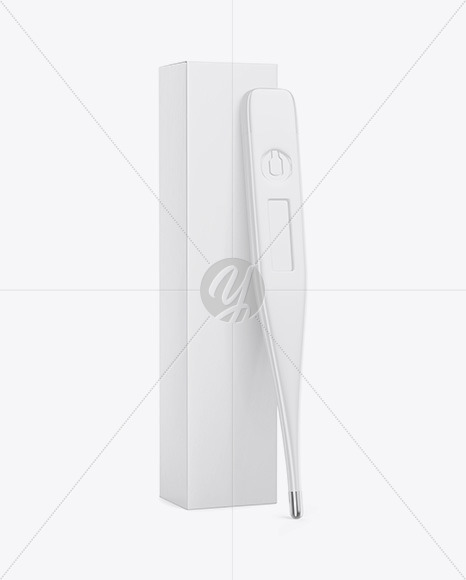 Thermometer with Paper Box   Half Side View PSD #1