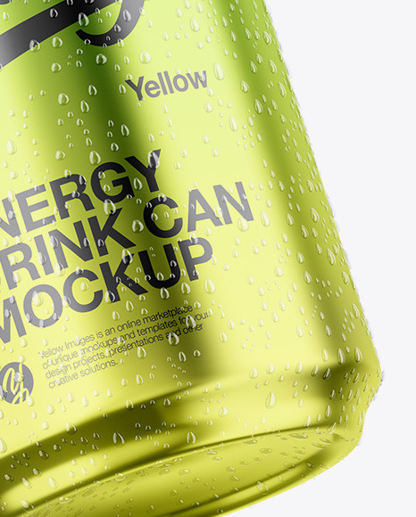 Glossy Metallic Can Mockup PSD #7