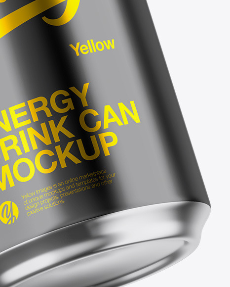 Glossy Metallic Can Mockup PSD #5