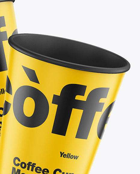 Download Matte Holder With Coffee Cups Psd Mockup Yellowimages