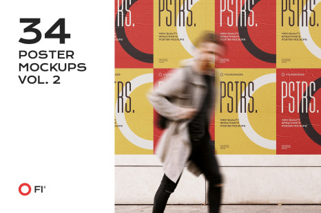 34 poster mockup template bundle vol.2