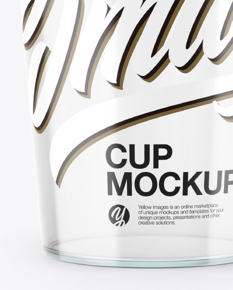 Clear Plastic Cup Mockup PSD #4