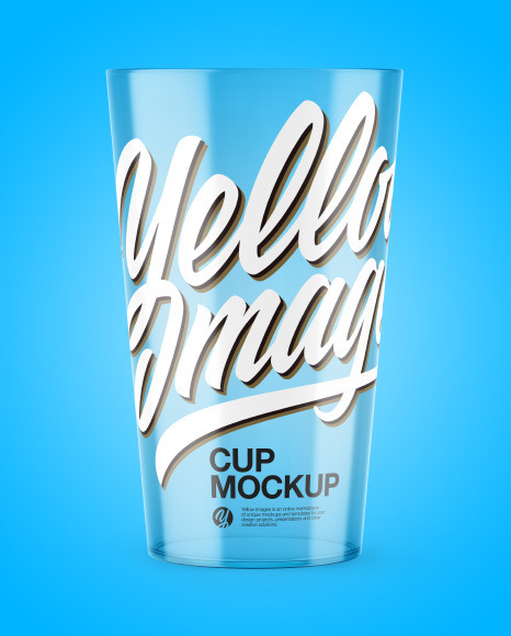 Download Clear Plastic Cup Mockup in Cup & Bowl Mockups on Yellow ...