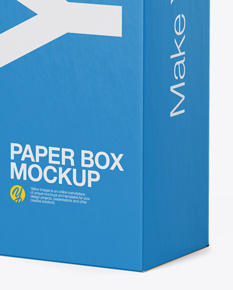 Download Thermometer With Paper Box Half Side View In Box Mockups On Yellow Images Object Mockups