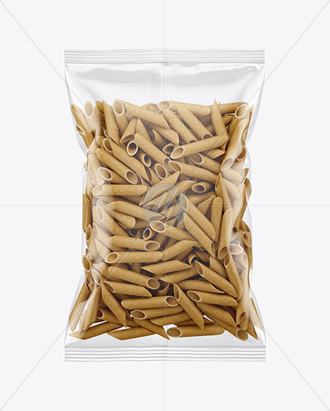 Download Whole Wheat Penne Pasta Bag Mockup In Bag Sack Mockups On Yellow Images Object Mockups PSD Mockup Templates