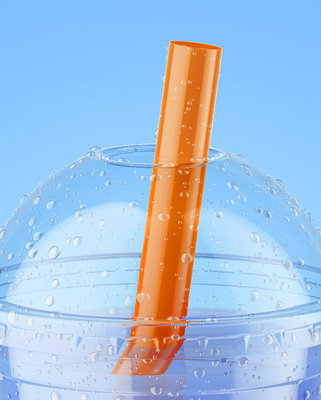 Fruit Bubble Tea Cup Mockup PSD #6