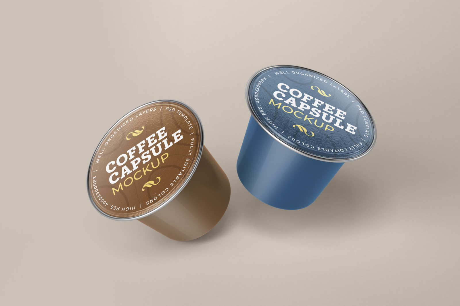 Download Coffee Capsule Mockup Set in Packaging Mockups on Yellow Images Creative Store