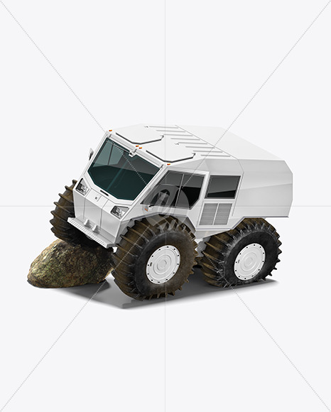 Download Amphibious Atv Mockup Half Side View In Vehicle Mockups On Yellow Images Object Mockups PSD Mockup Templates