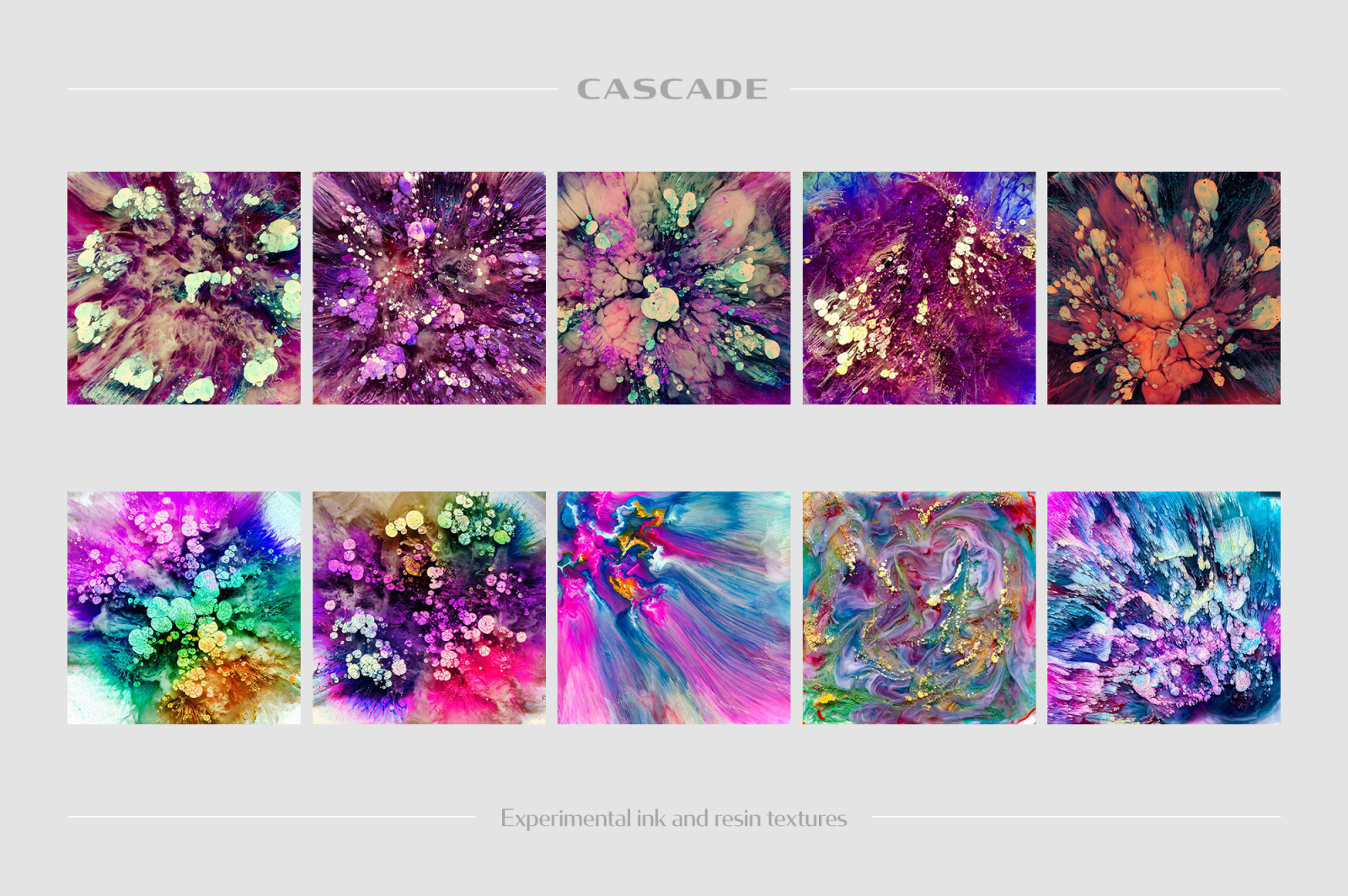 Текстуры - Каскад 13 Cascade: Experimental Ink & Resin Textures