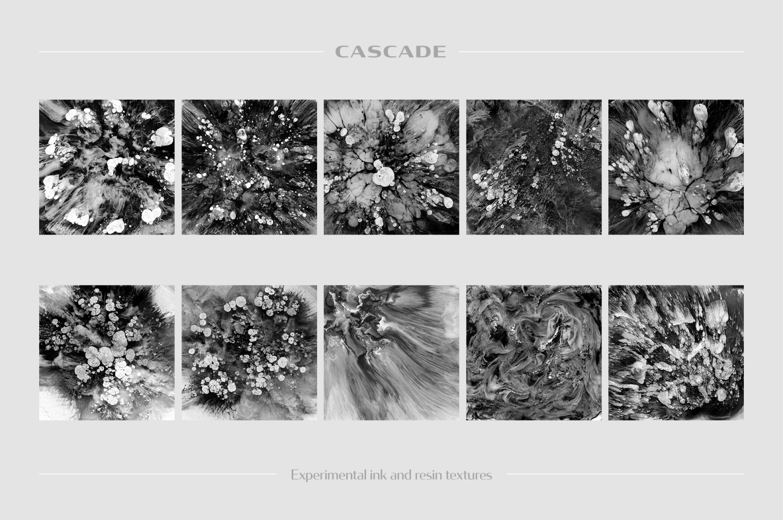 Текстуры - Каскад 14 Cascade: Experimental Ink & Resin Textures