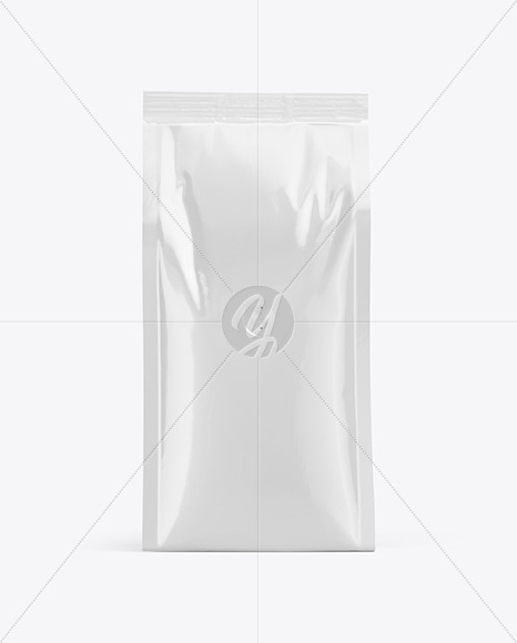 Download Glossy Coffee Bag Mockup Front View In Bag Sack Mockups On Yellow Images Object Mockups PSD Mockup Templates