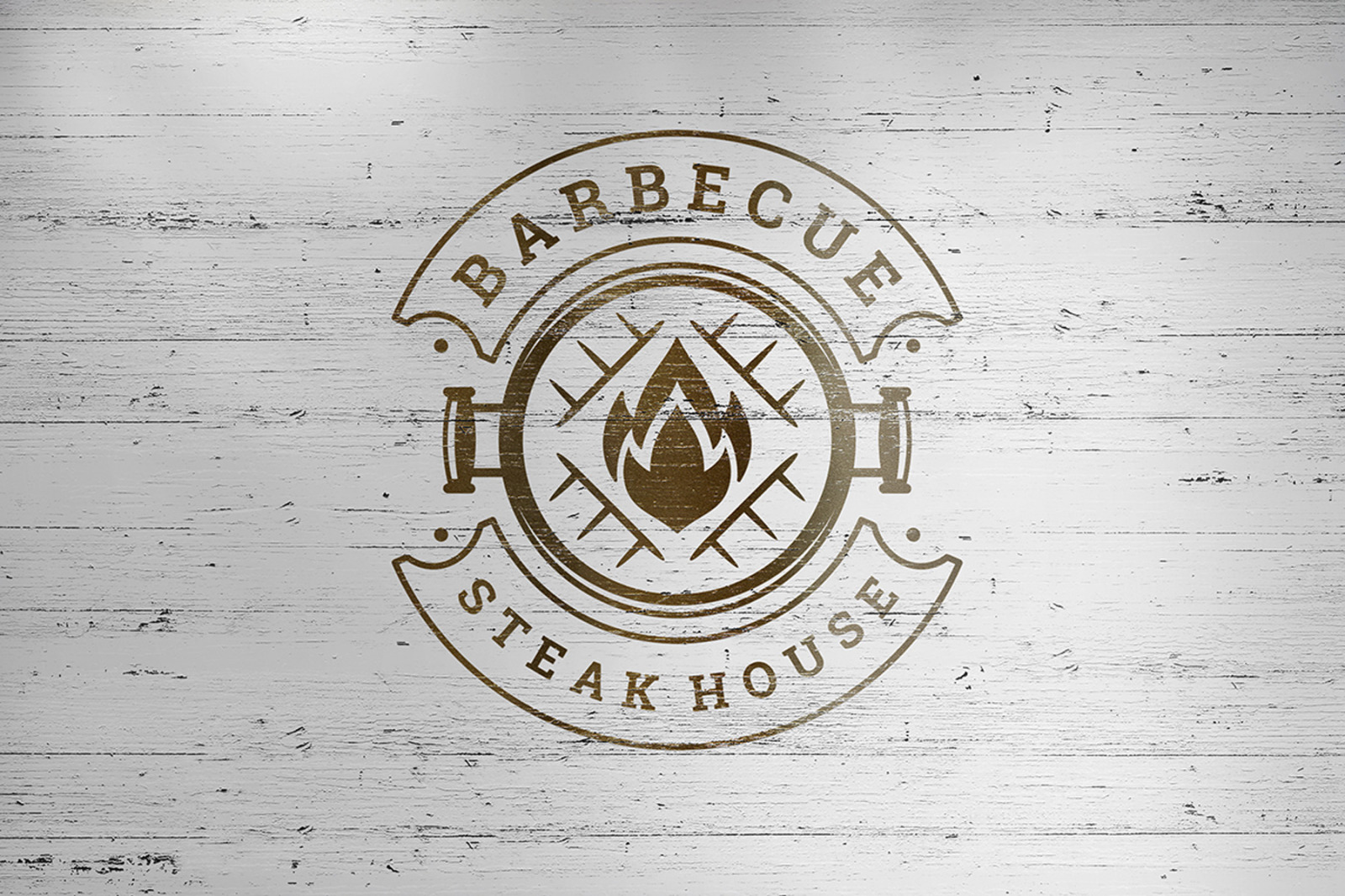 18 Barbecue Logos and Badges on Yellow Images Creative Store