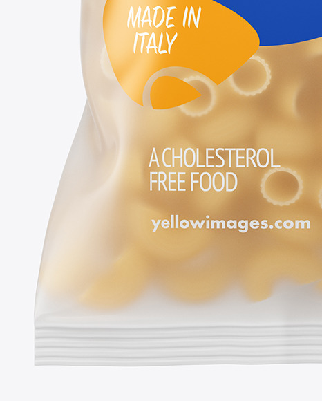 Download Frosted Plastic Bag With Pipe Rigate Pasta Mockup In Bag Sack Mockups On Yellow Images Object Mockups PSD Mockup Templates