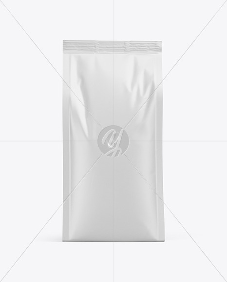 Matte Coffee Bag Mockup   Front View PSD #1