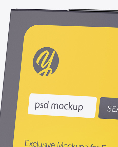 Pavement Sign Outdoor Advertising   Half Side View PSD #2