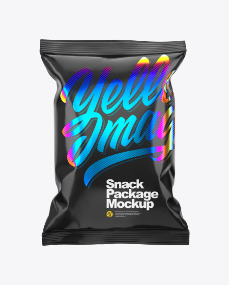 Download Holographic Snack Package Mockup Half Side View - Free PSD Mockups