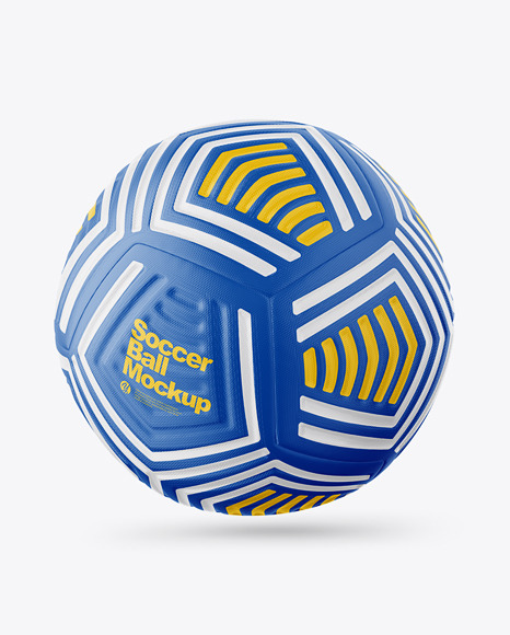 Modern Soccer Ball Mockup Front View In Object Mockups On Yellow Images Object Mockups