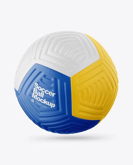 Modern Soccer Ball Mockup Front View In Object Mockups On Yellow Images Object Mockups