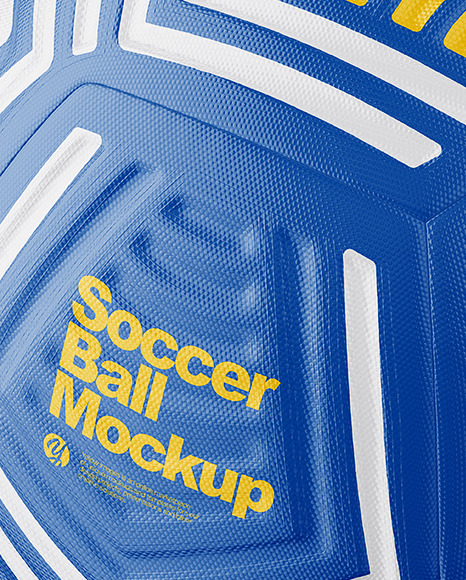 Modern Soccer Ball Mockup Front View In Object Mockups On Yellow Images Object Mockups