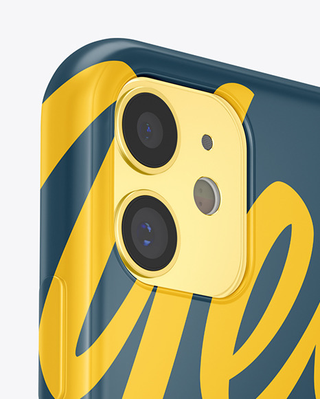 Download Iphone 11 Case Mockup In Device Mockups On Yellow Images Object Mockups PSD Mockup Templates