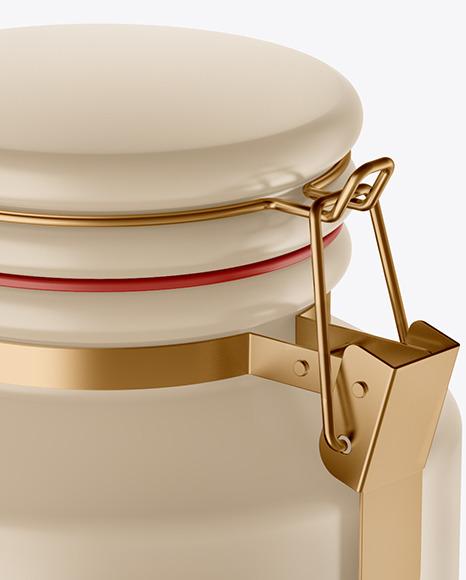 Matte Sugar Jar Mockup PSD #2