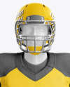 Download American Football Kit Mockup With Mannequin Front View In Apparel Mockups On Yellow Images Object Mockups