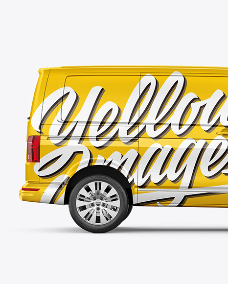 Panel Van Mockup   Side View PSD #2