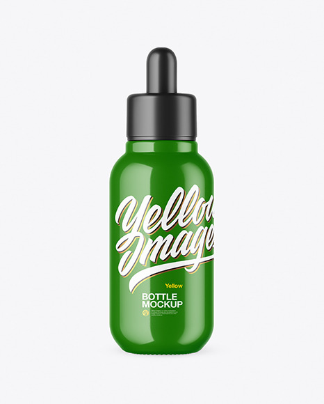 Download Glossy Dropper Bottle Mockup In Bottle Mockups On Yellow Images Object Mockups PSD Mockup Templates