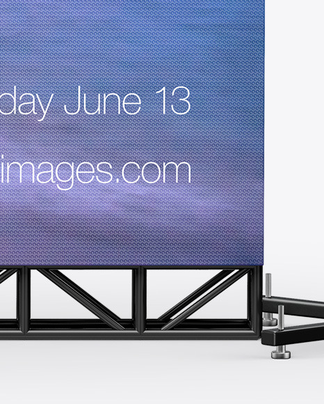 Download Stage Video Wall Mockup Front View In Outdoor Advertising Mockups On Yellow Images Object Mockups PSD Mockup Templates