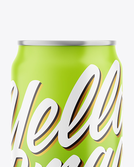 Metallic Can With Matte Finish Mockup PSD #1
