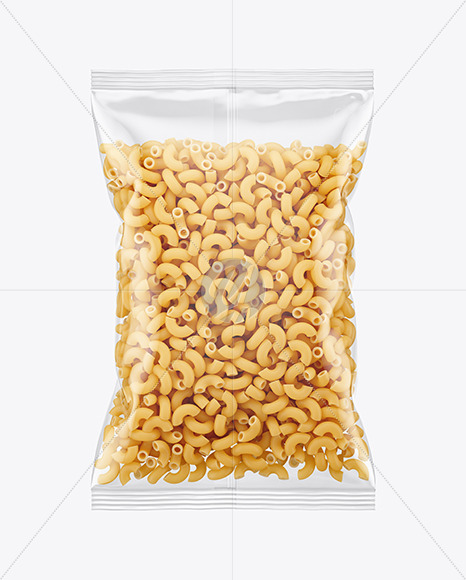 Download Plastic Bag With Chifferini Pasta Mockup In Bag Sack Mockups On Yellow Images Object Mockups PSD Mockup Templates