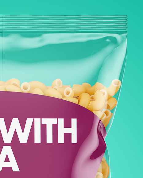 Plastic Bag With Chifferini Pasta Mockup PSD #6