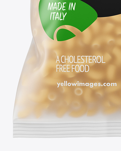 Download Frosted Plastic Bag With Chifferini Pasta Mockup In Bag Sack Mockups On Yellow Images Object Mockups PSD Mockup Templates