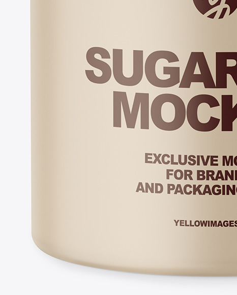 Matte Sugar Jar Mockup PSD #1